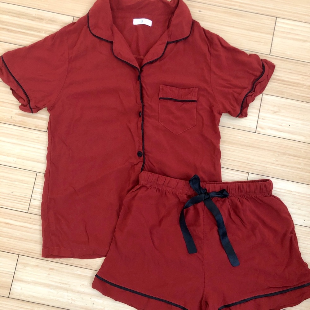 ❤️Rust pajama short set